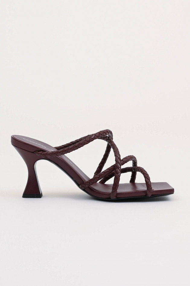 Dorothee Schumacher Sandalette mit geflochtenen Riemchen in Bordeaux