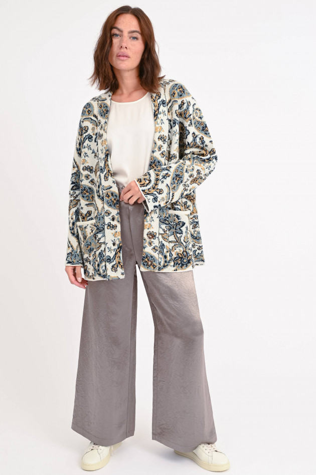 Etro Cardigan mit Paisley-Muster in Creme/Multicolor