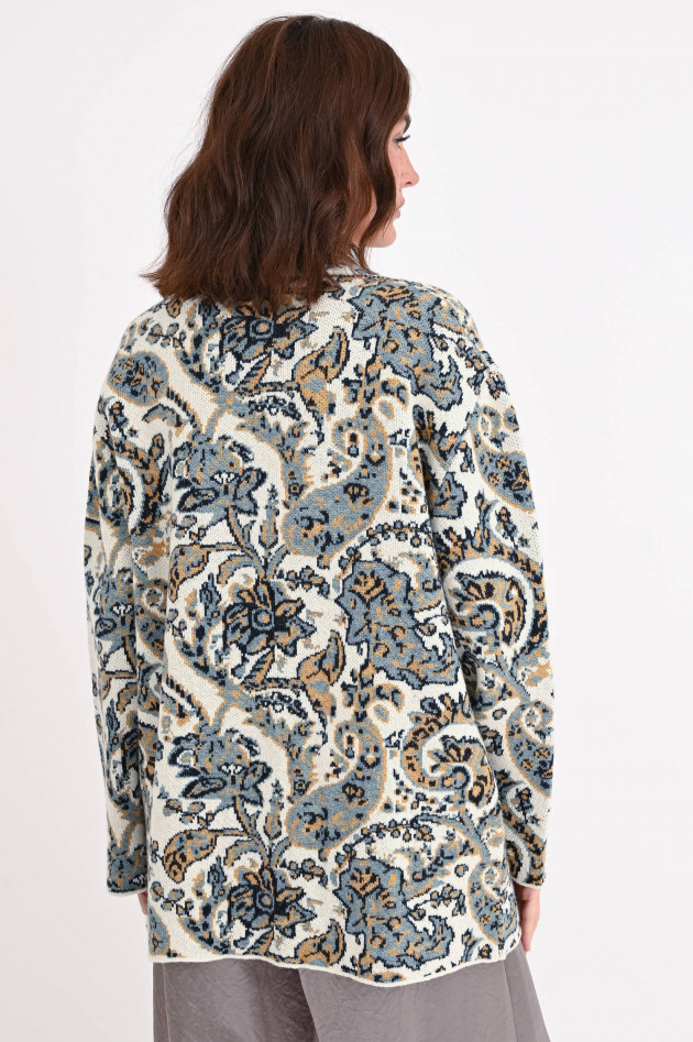 Etro Cardigan mit Paisley-Muster in Creme/Multicolor