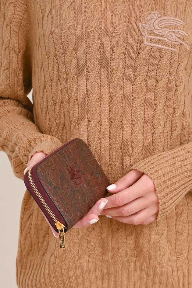 Etro Brieftasche mit Paisley-Print in Bordeaux