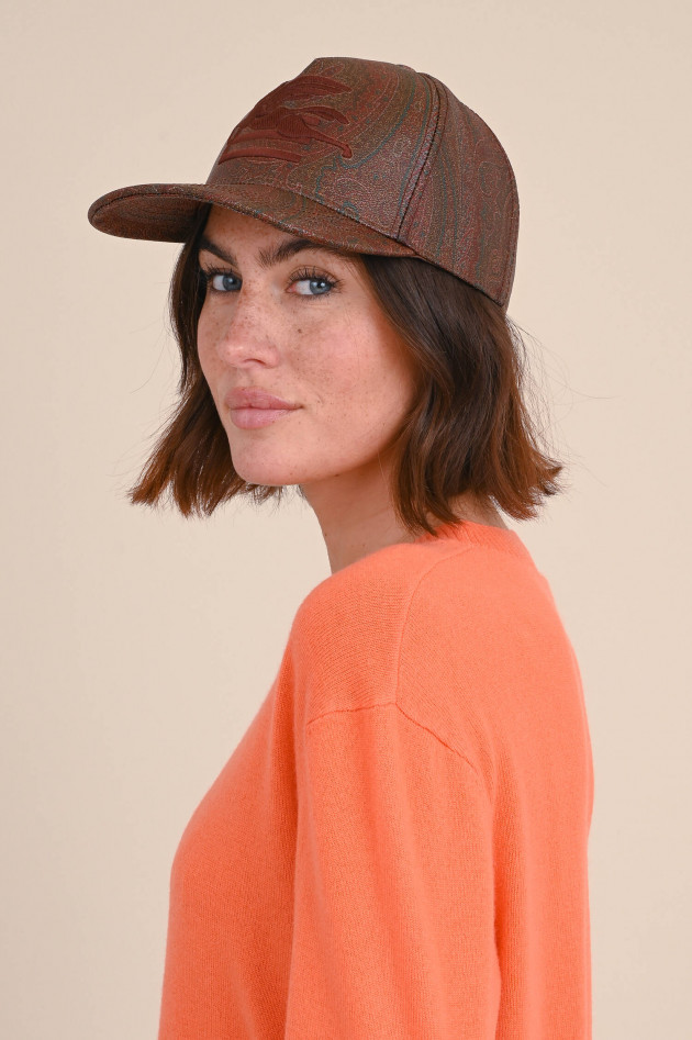 Etro Basecap mit Paisley Muster in Bordeaux