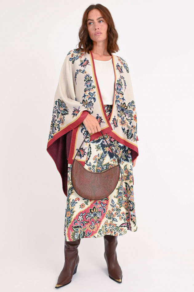 Etro Cape/Poncho mit Paisley-Muster in Multicolor/Beige