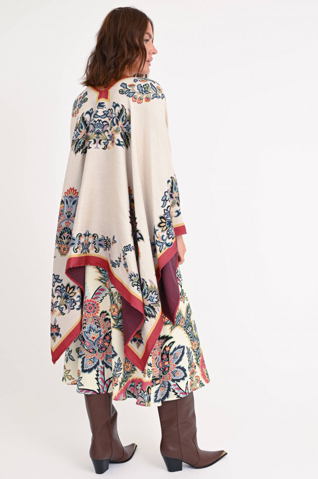 Etro Cape/Poncho mit Paisley-Muster in Multicolor/Beige