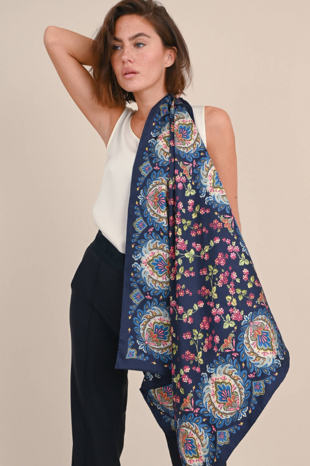 Etro Seidentuch mit Allover Muster in Multicolor