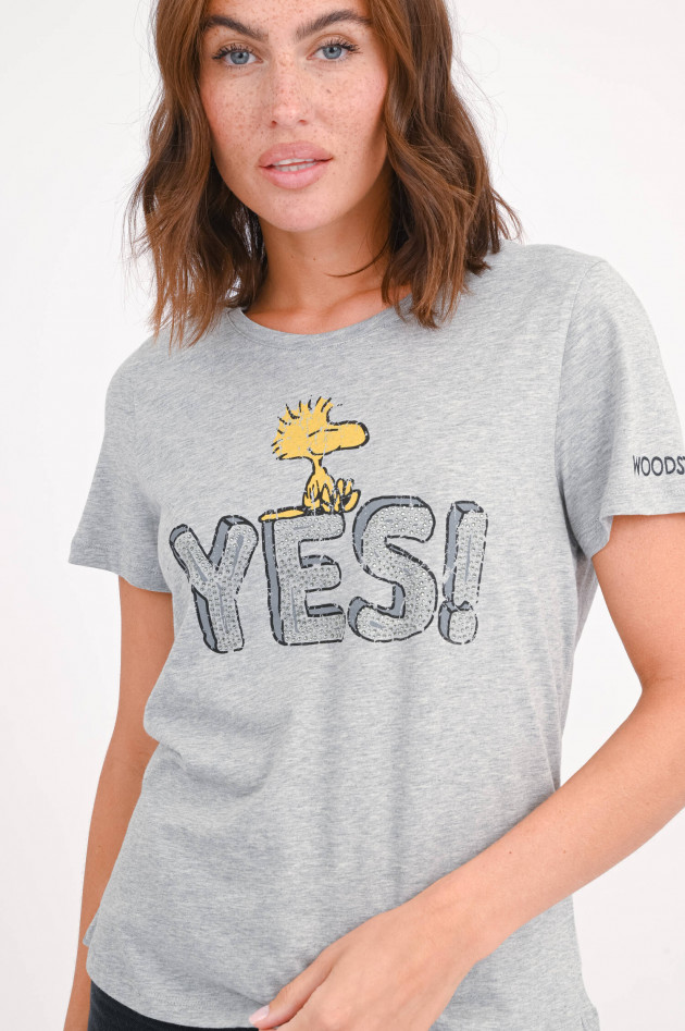 Frogbox T-Shirt mit Woodstock Print in Grau