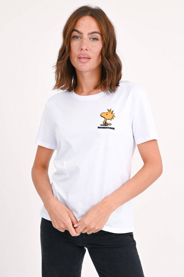 Frogbox T-Shirt mit Woodstock-Print in Weiß