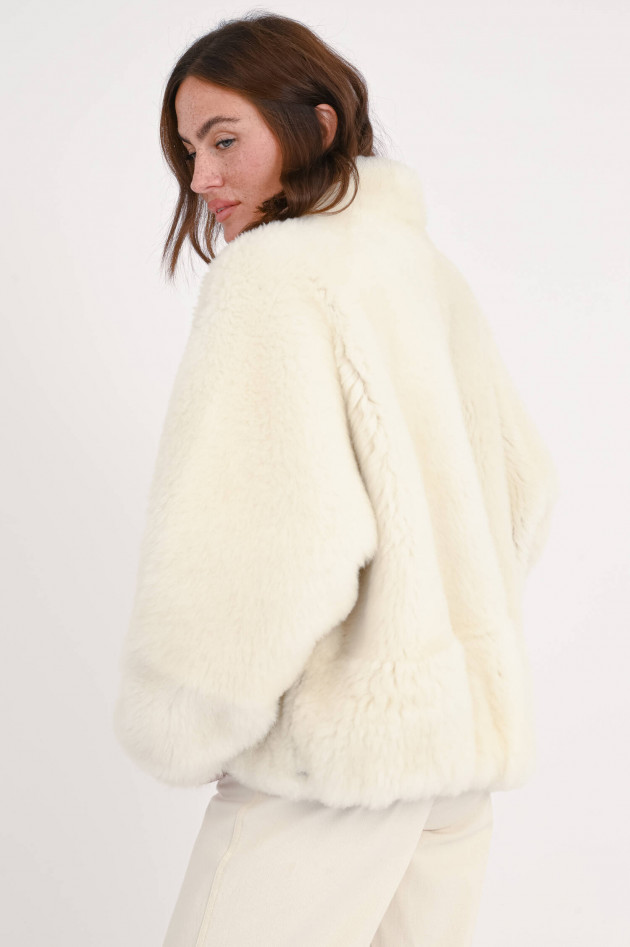 Furry Wendejacke NIKI in Creme/Braun