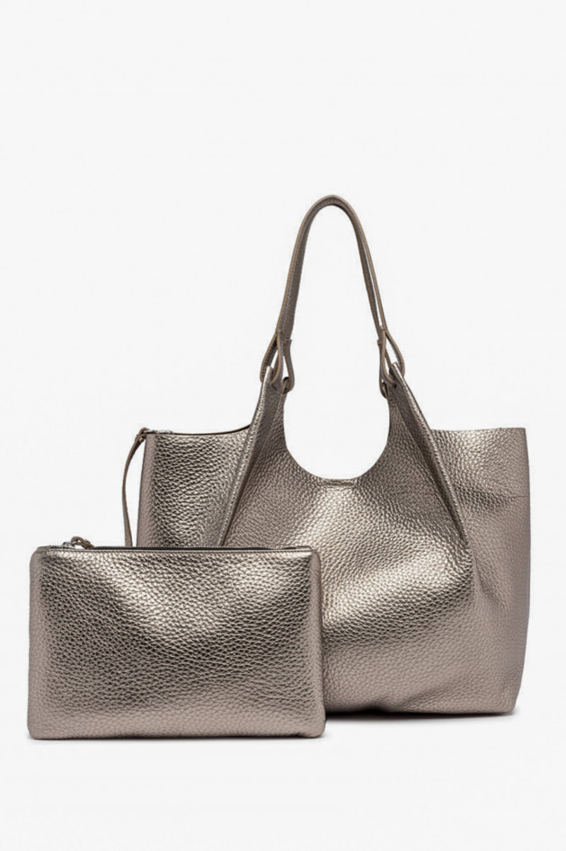 Gianni Chiarini Shopper DUA in Taupe Metallic