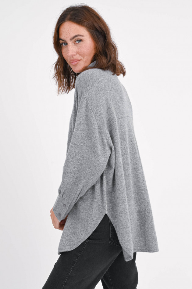 Henry Christ Strickbluse aus Cashmere in Grau