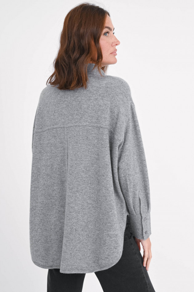 Henry Christ Strickbluse aus Cashmere in Grau