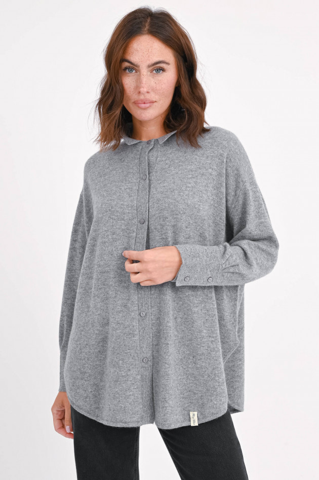 Henry Christ Strickbluse aus Cashmere in Grau