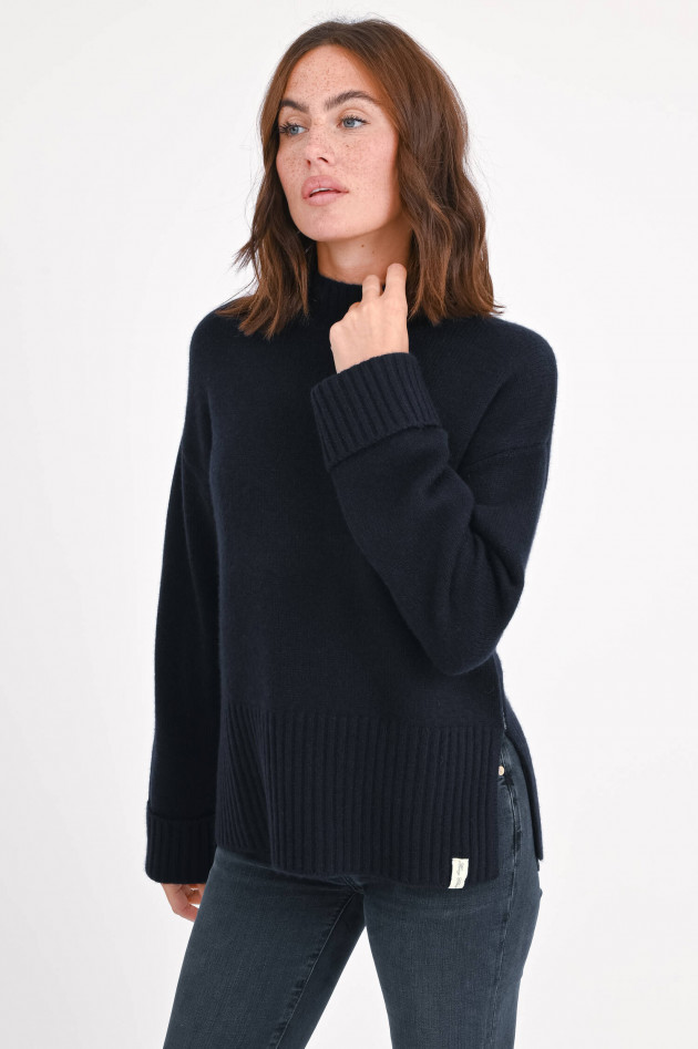 Henry Christ Cashmere Pullover in Navy