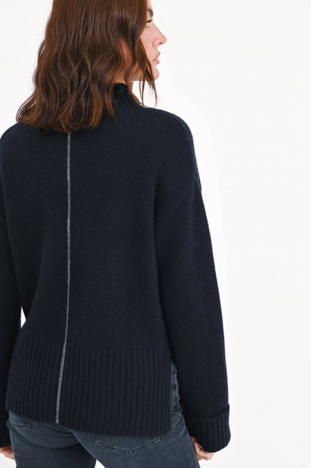 Henry Christ Cashmere Pullover in Navy