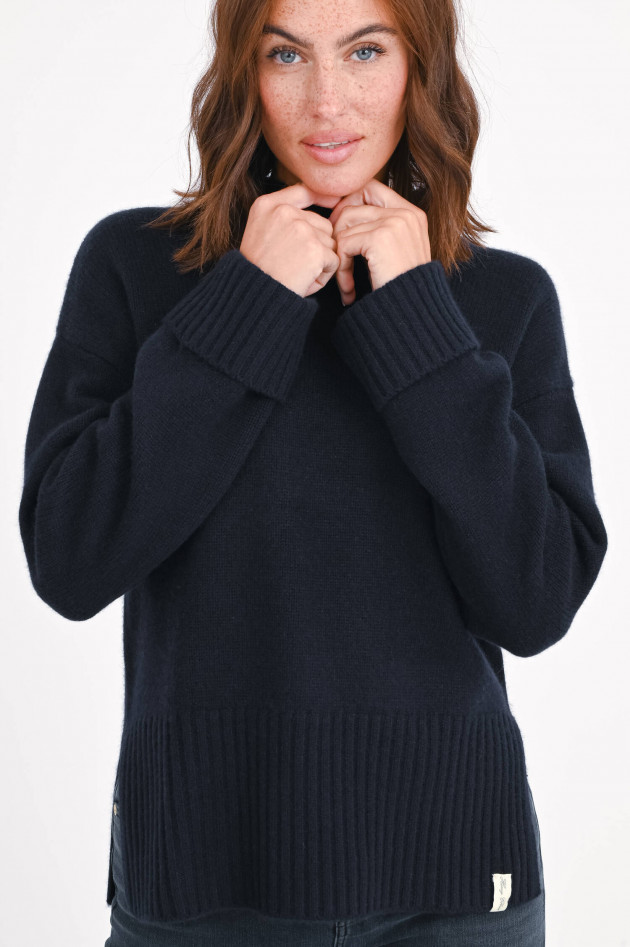 Henry Christ Cashmere Pullover in Navy