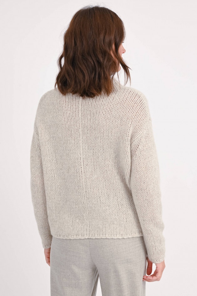 Henry Christ Strickpullover aus Cashmere-Seide-Mix in Hellbeige