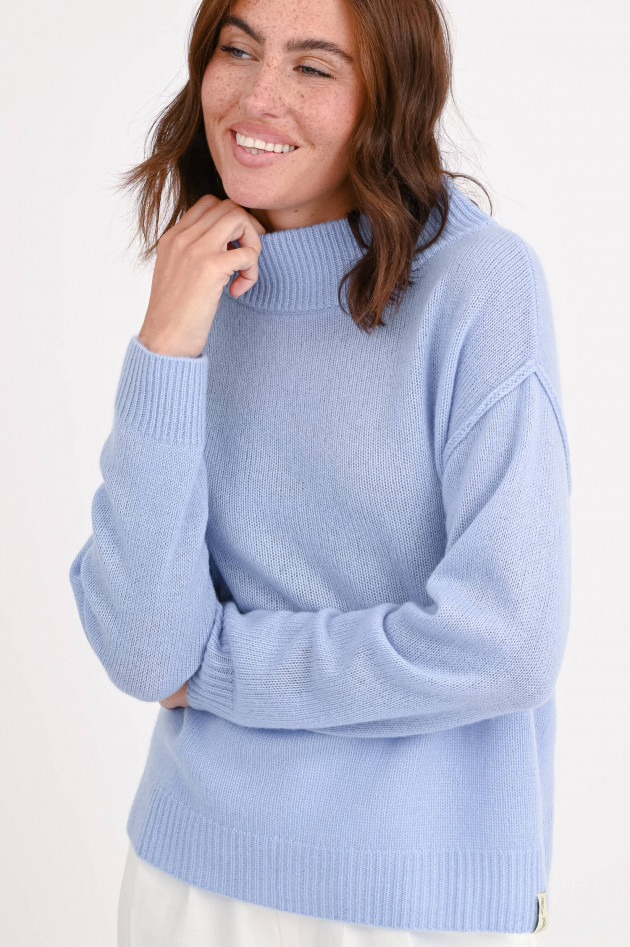 Henry Christ Pullover aus Cashmere in Hellblau