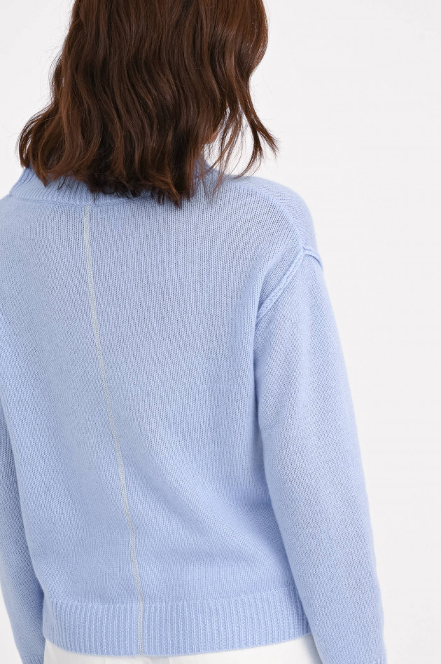 Henry Christ Pullover aus Cashmere in Hellblau