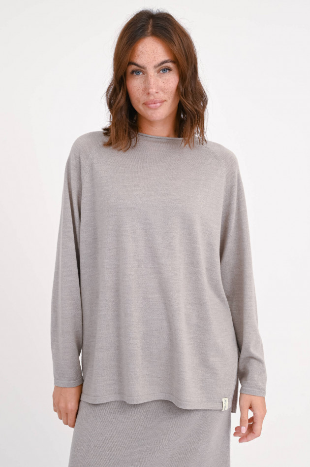 Henry Christ Pullover aus Merino-Wolle in Taupe