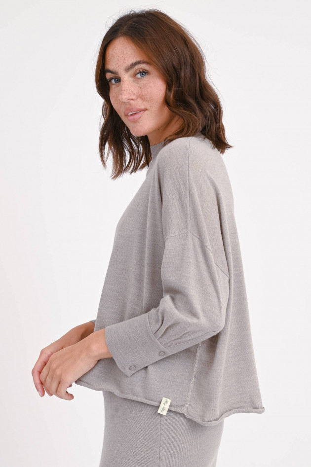 Henry Christ Pullover aus Merino-Wolle in Taupe