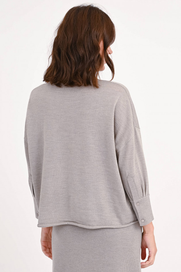 Henry Christ Pullover aus Merino-Wolle in Taupe