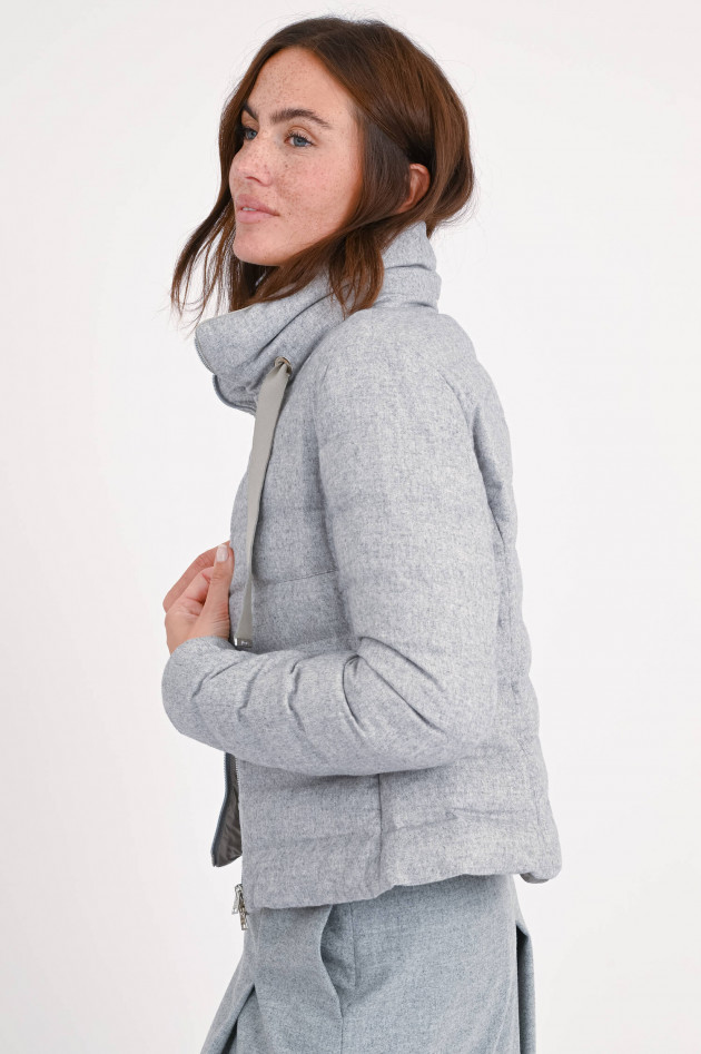 Herno Steppjacke aus Seide-Cashmere-Mix in hellem Grau