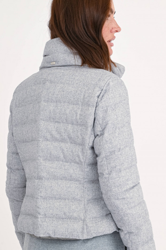 Herno Steppjacke aus Seide-Cashmere-Mix in hellem Grau