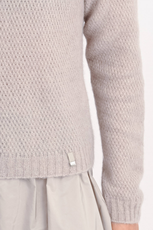 Herno Strickpullover aus Alpaka-Mix in Taupe