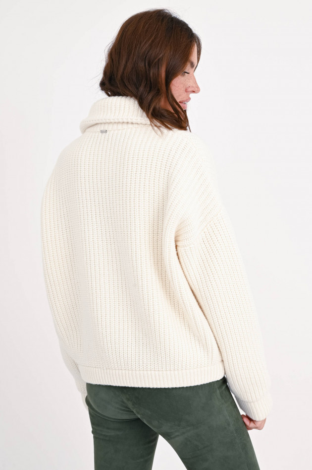 Herno Hybrid-Strickjacke in Creme