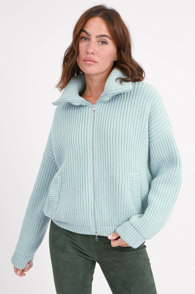 Herno Hybrid-Strickjacke in Mint