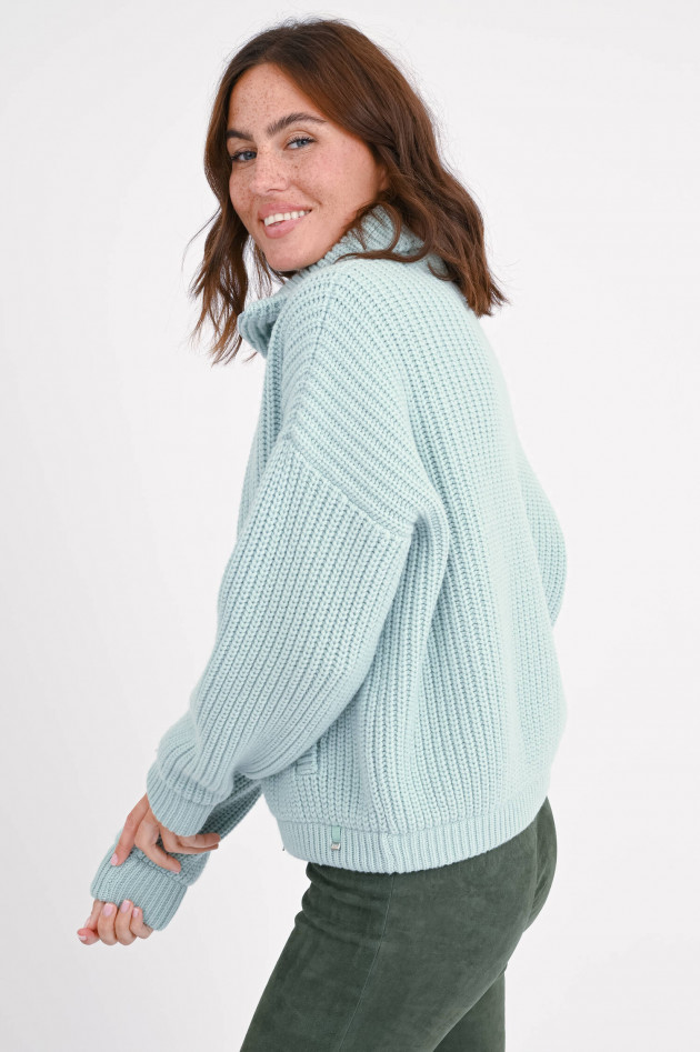 Herno Hybrid-Strickjacke in Mint