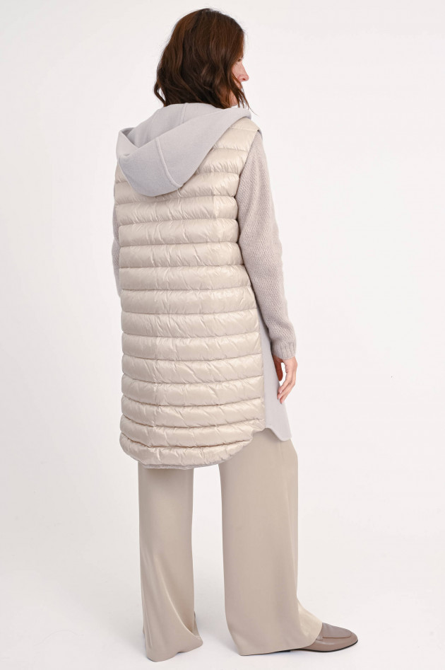 Herno Woll-Daunen-Gilet in Beige-Gold