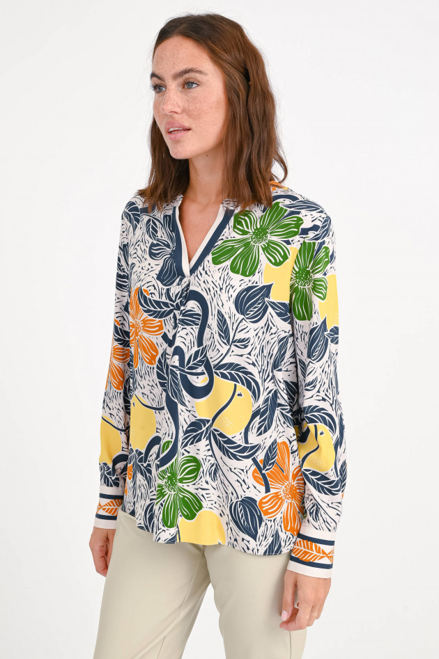 herzen´S angelegenheit Seidenbluse mit Blumen in Multicolor