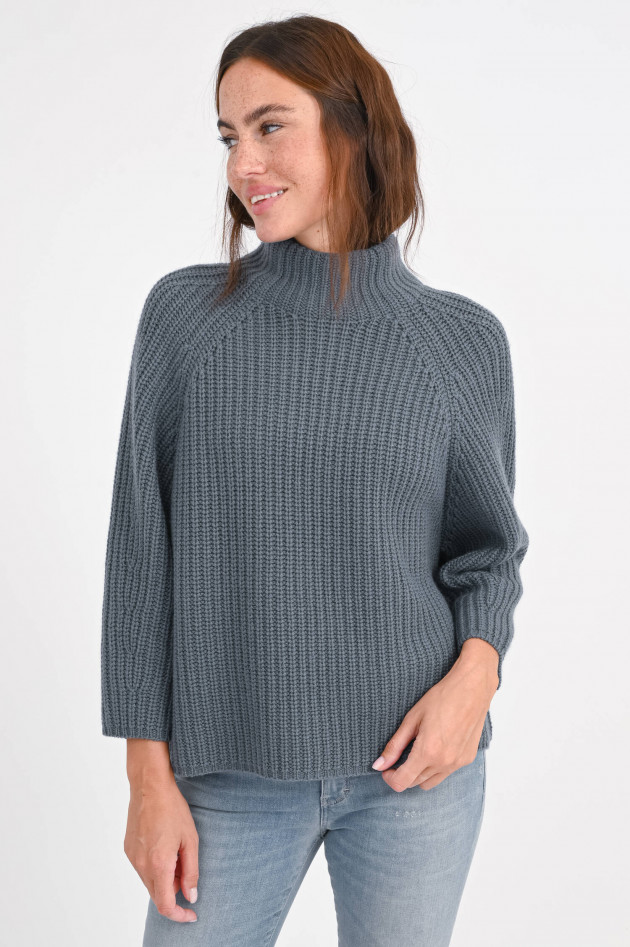 herzen´S angelegenheit Pullover aus Woll-Cashmere-Mix in Graublau