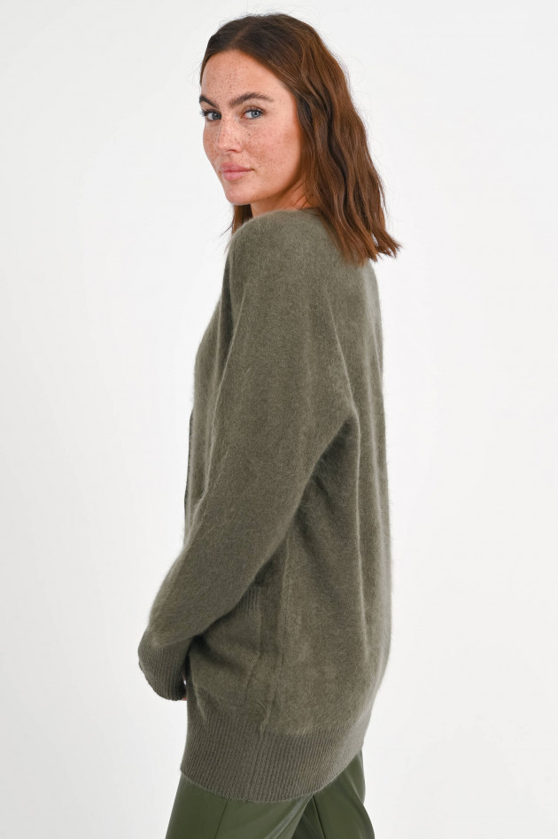 herzen´S angelegenheit Strickweste aus Cashmere-Woll-Mix in Oliv