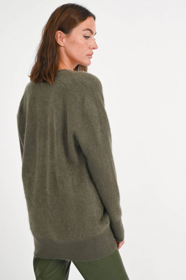 herzen´S angelegenheit Strickweste aus Cashmere-Woll-Mix in Oliv