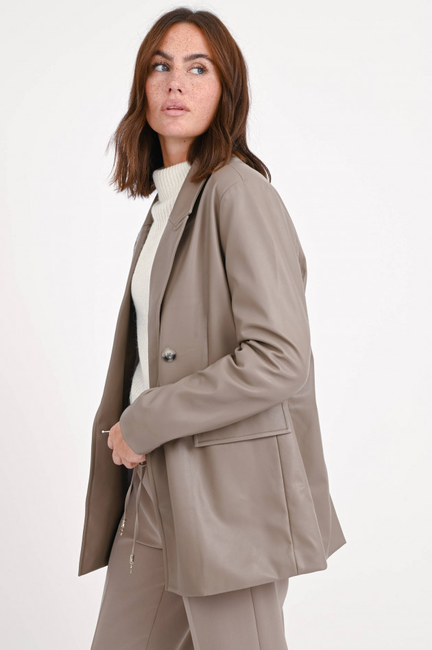 I Heart  Lederblazer in Taupe