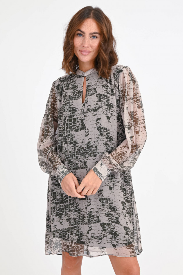 I Heart  Kleid mit Reptil-Print in Taupe/Oliv