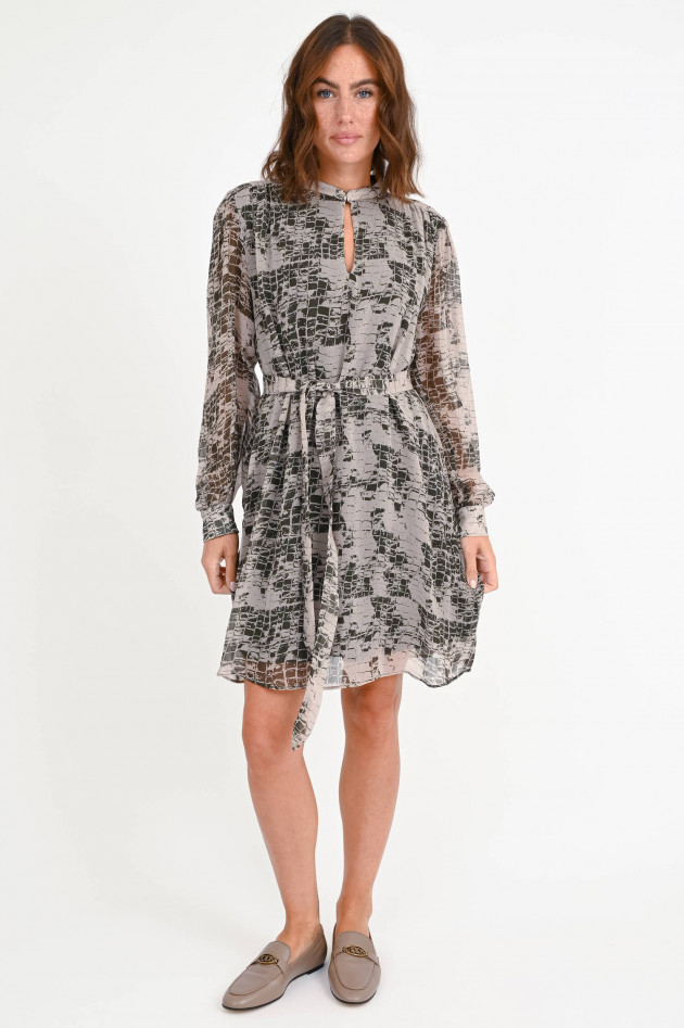 I Heart  Kleid mit Reptil-Print in Taupe/Oliv