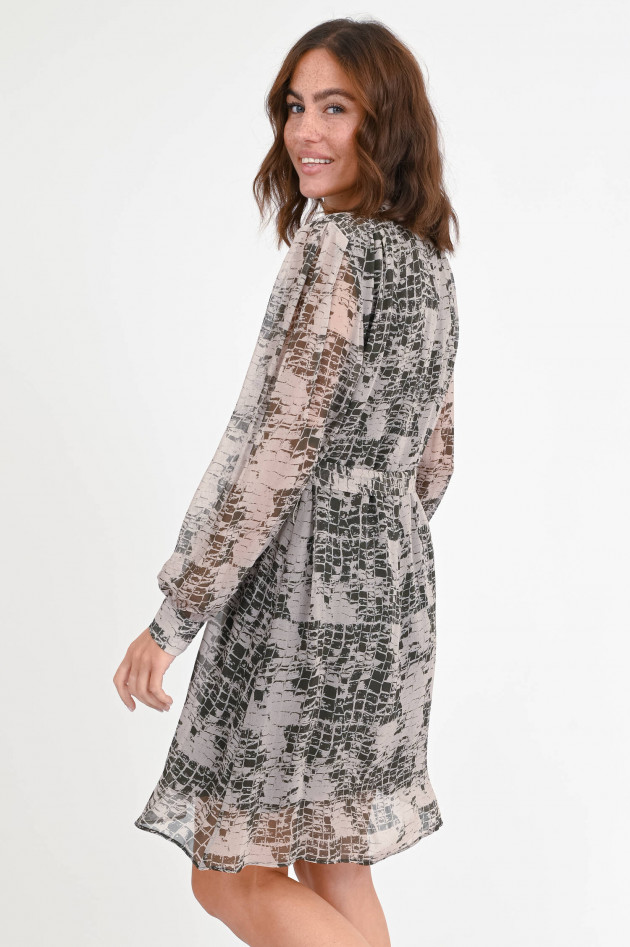 I Heart  Kleid mit Reptil-Print in Taupe/Oliv