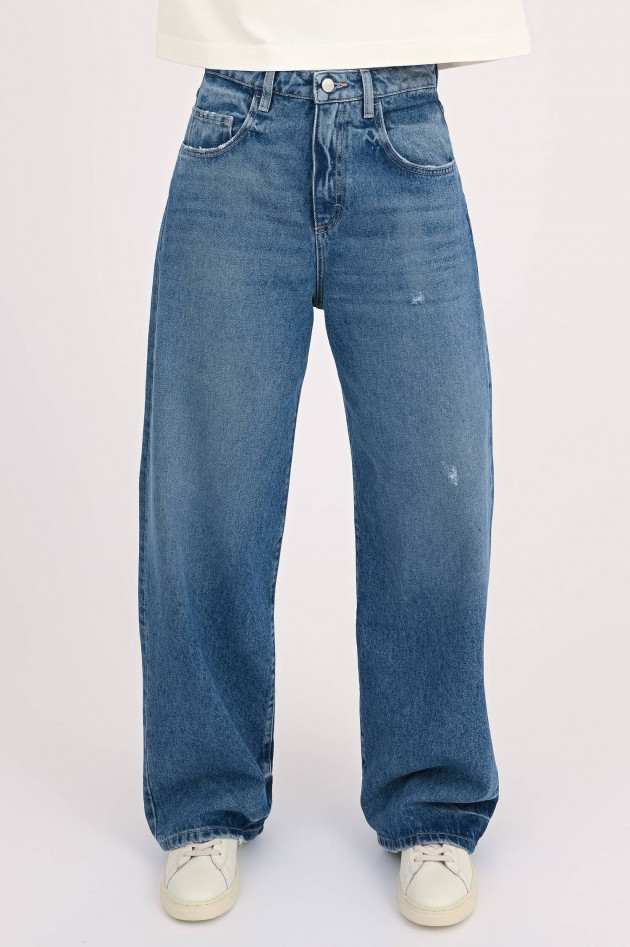 Icon Denim Wide Leg Jeans in Mittelblau