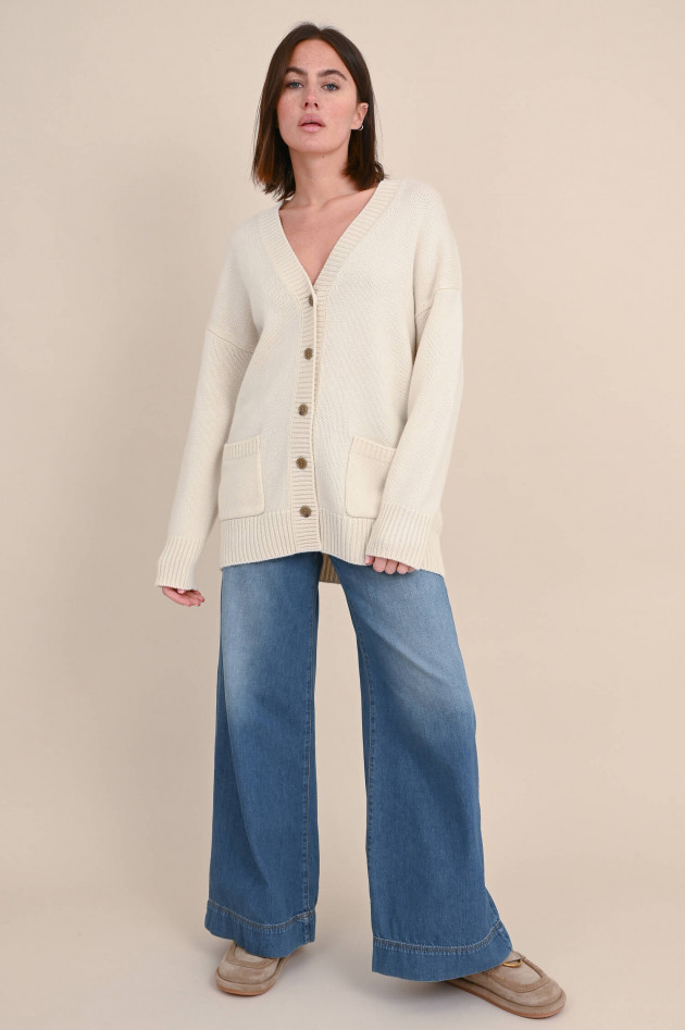 Lisa Yang Cashmere Cardigan MORGAN in Creme