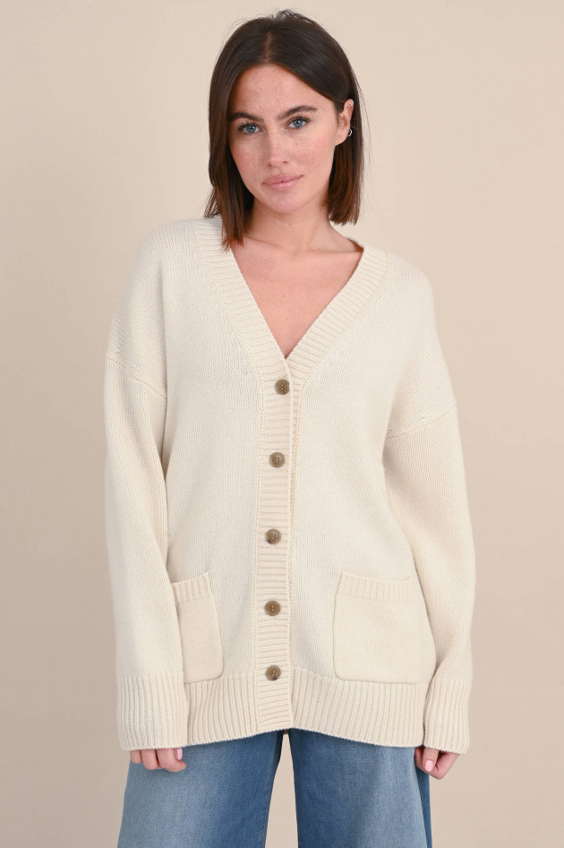 Lisa Yang Cashmere Cardigan MORGAN in Creme