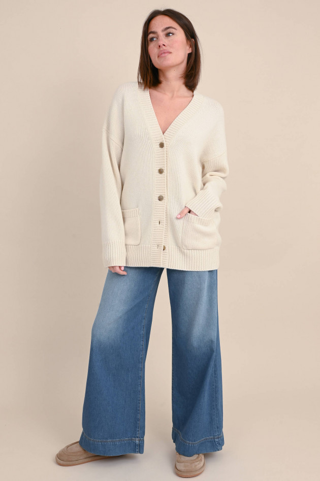 Lisa Yang Cashmere Cardigan MORGAN in Creme