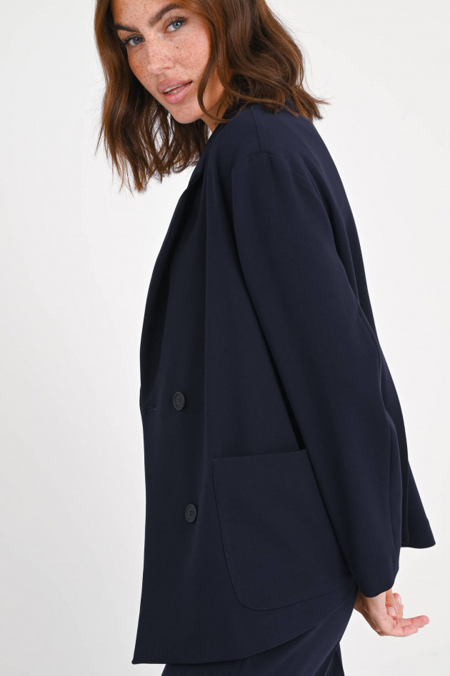 Love Birds Oversize Blazer in Navy