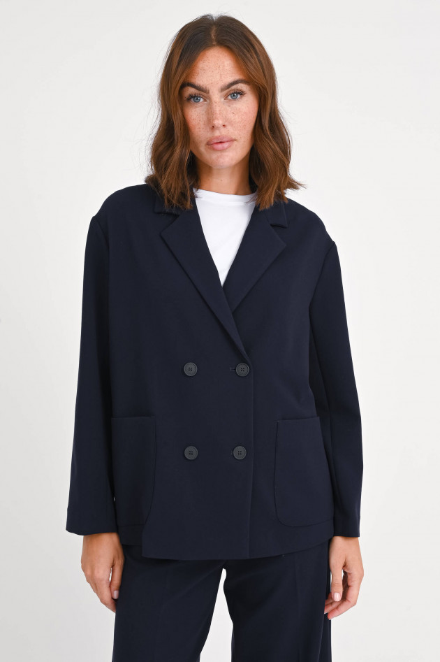 Love Birds Oversize Blazer in Navy