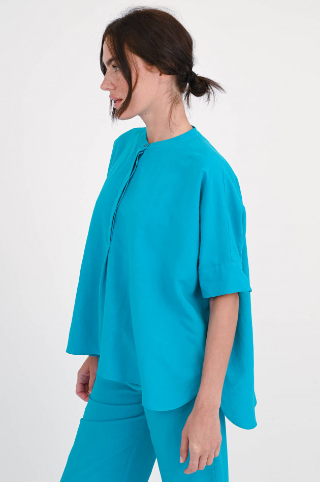 Love Birds Oversize-Bluse in Türkis