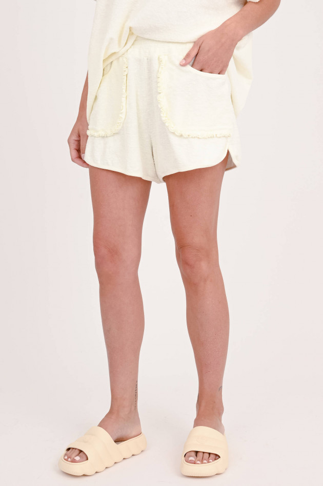Love Joy Victory Frottee-Shorts LAPE in Creme