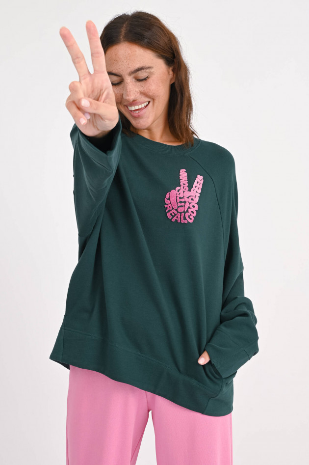 Love Joy Victory Sweatshirt FELIS in Dunkelgrün