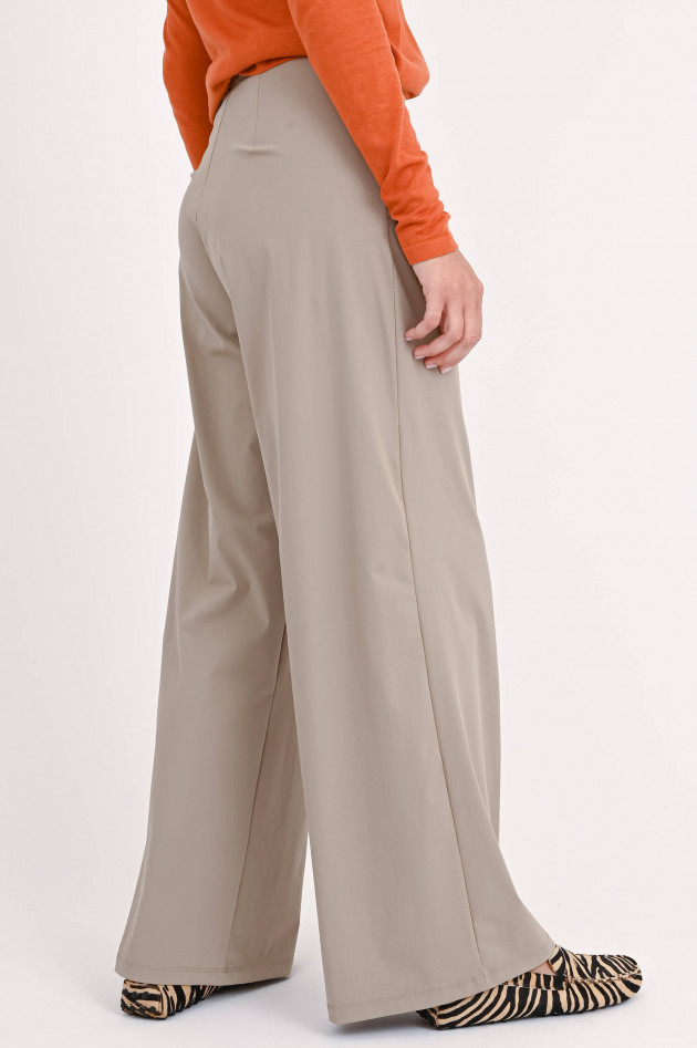 Max Mara Leisure Hose "Bonn" mit weitem Bein in Greige