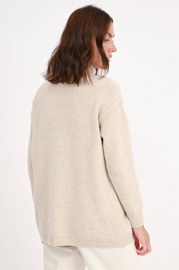 Max Mara Leisure Pullover mit Schlitz in Beige-Melange